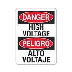 Danger High Voltage / Peligro Alto Voltaje Sign